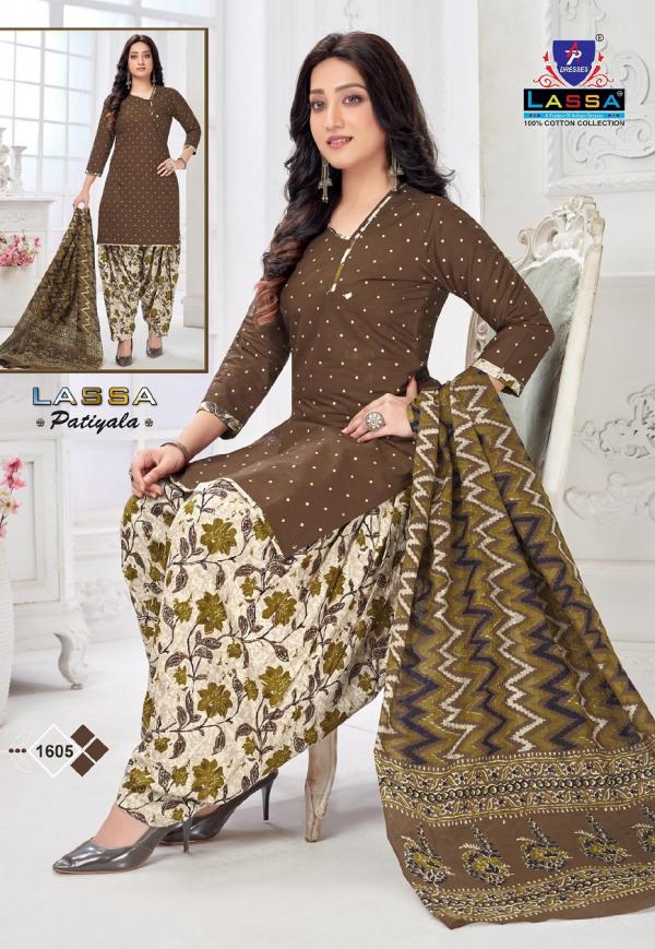 Ap Lassa Patiyala Vol-16 Cotton Designer Patiyala Dress Material 